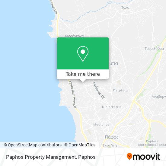Paphos Property Management map