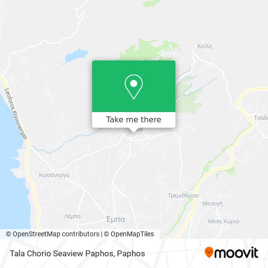 Tala Chorio Seaview Paphos map