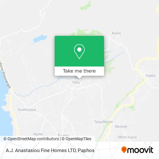 A.J. Anastasiou Fine Homes LTD map