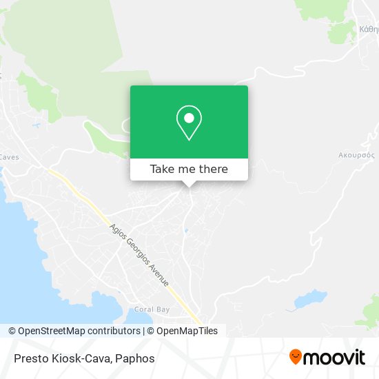 Presto Kiosk-Cava map
