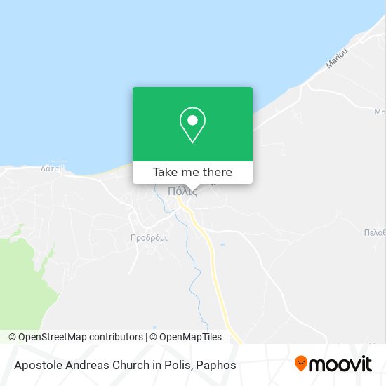 Apostole Andreas Church in Polis map