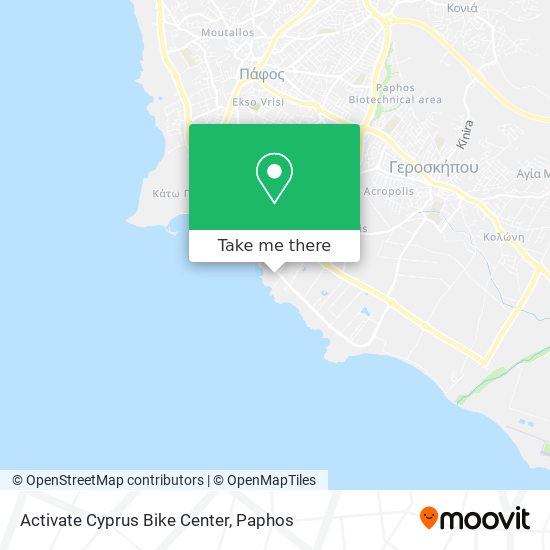 Activate Cyprus Bike Center map