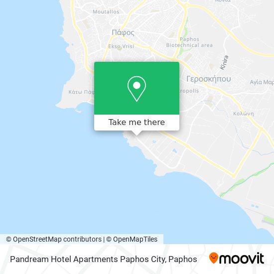 Pandream Hotel Apartments Paphos City map
