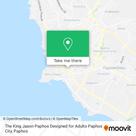 The King Jason Paphos Designed for Adults Paphos City map