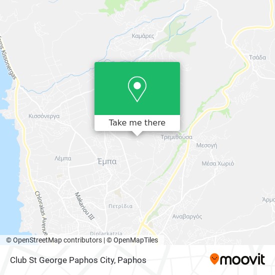Club St George Paphos City map