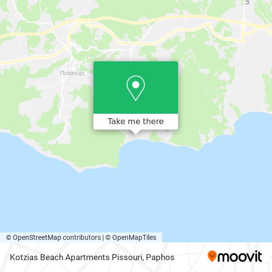 Kotzias Beach Apartments Pissouri map