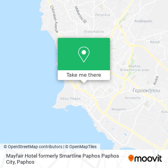 Mayfair Hotel formerly Smartline Paphos Paphos City map