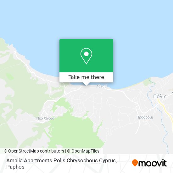 Amalia Apartments Polis Chrysochous Cyprus map