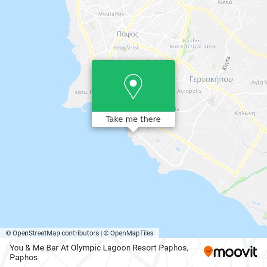 You & Me Bar At Olympic Lagoon Resort Paphos map