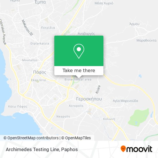 Archimedes Testing Line map