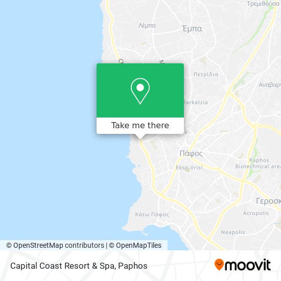 Capital Coast Resort & Spa map