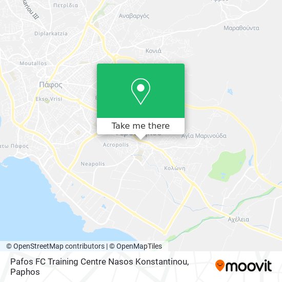 Pafos FC Training Centre Nasos Konstantinou map