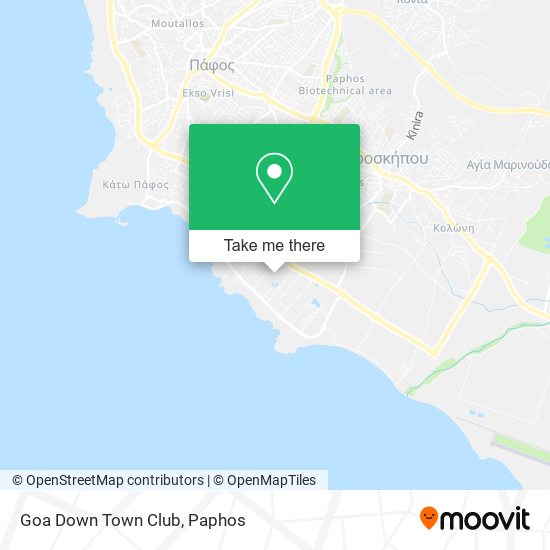 Goa Down Town Club map