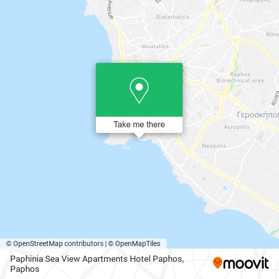 Paphinia Sea View Apartments Hotel Paphos map
