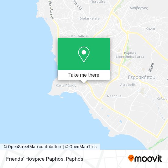 Friends' Hospice Paphos map