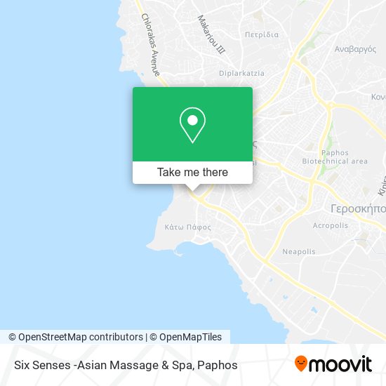 Six Senses -Asian Massage & Spa map