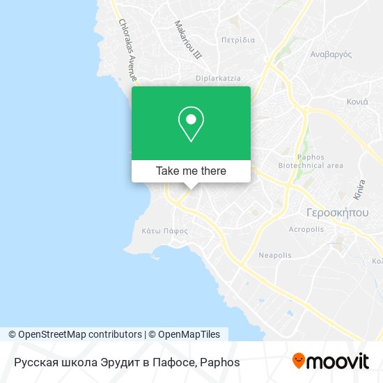 Русская школа Эрудит в Пафосе map