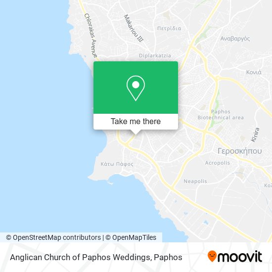 Anglican Church of Paphos Weddings map