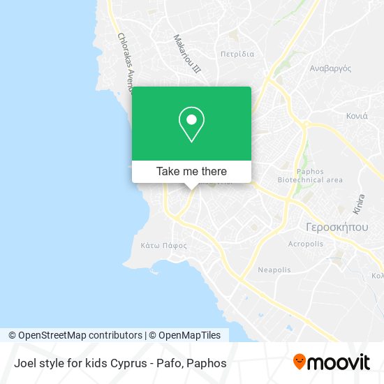 Joel style for kids Cyprus - Pafo map