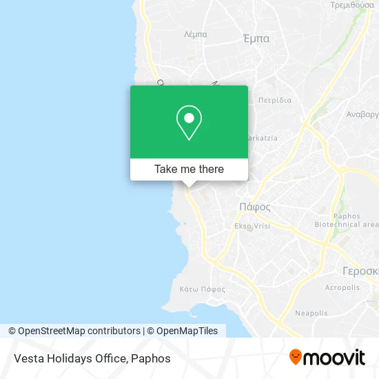 Vesta Holidays Office map