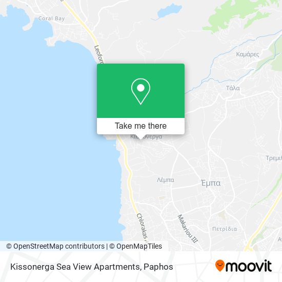 Kissonerga Sea View Apartments map