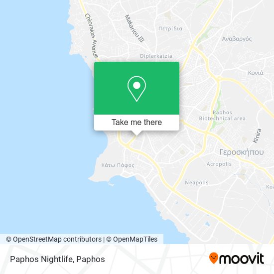 Paphos Nightlife map