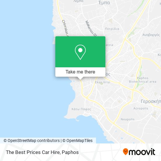 The Best Prices Car Hire map