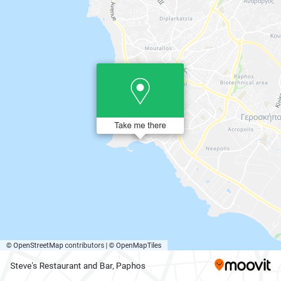 Steve's Restaurant and Bar map