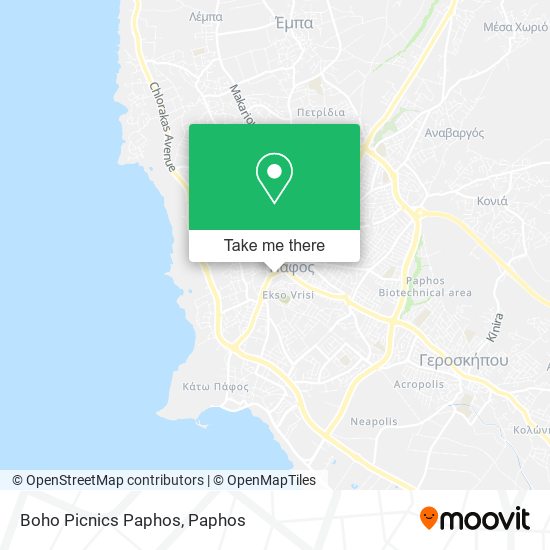 Boho Picnics Paphos map
