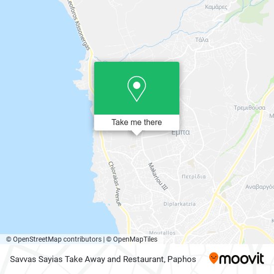 Savvas Sayias Take Away and Restaurant map