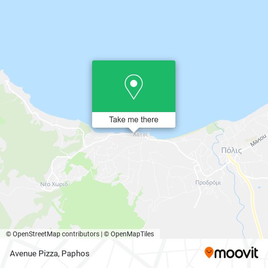 Avenue Pizza map
