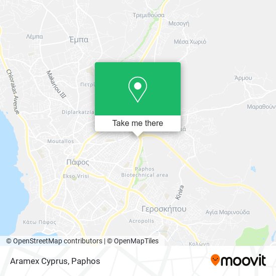 Aramex Cyprus map