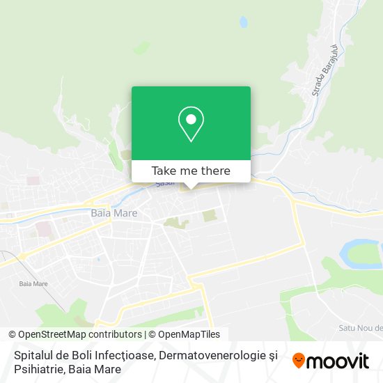 Spitalul de Boli Infecţioase, Dermatovenerologie şi Psihiatrie map