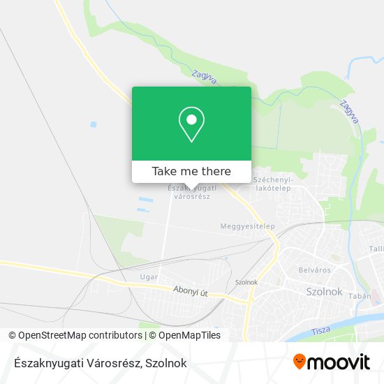Északnyugati Városrész map