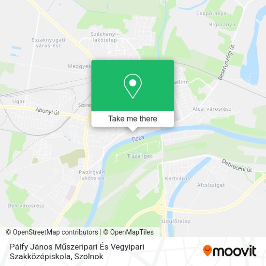 Pálfy János Műszeripari És Vegyipari Szakközépiskola map