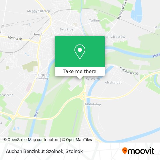 Auchan Benzinkút Szolnok map