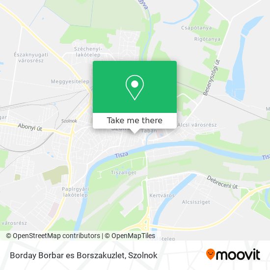 Borday Borbar es Borszakuzlet map