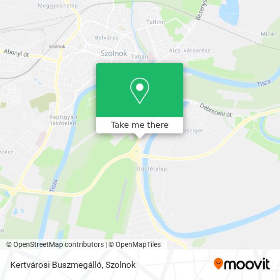 Kertvárosi Buszmegálló map