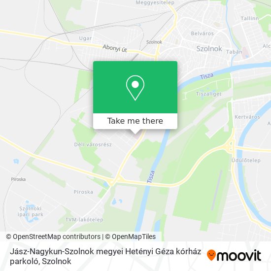 Jász-Nagykun-Szolnok megyei Hetényi Géza kórház parkoló map