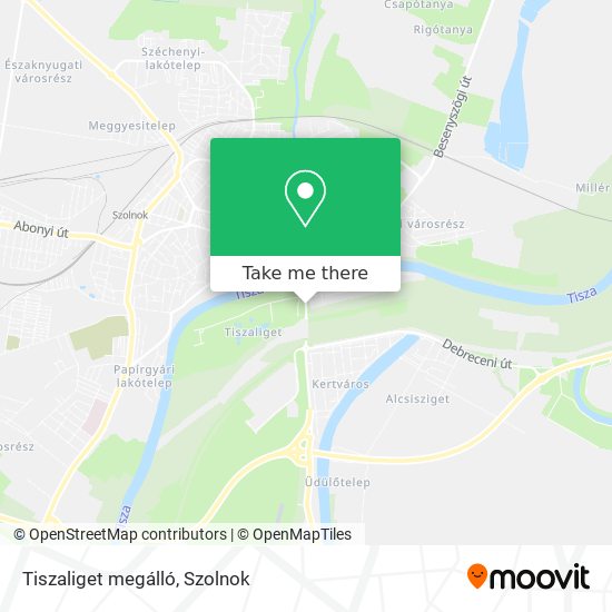Tiszaliget megálló map