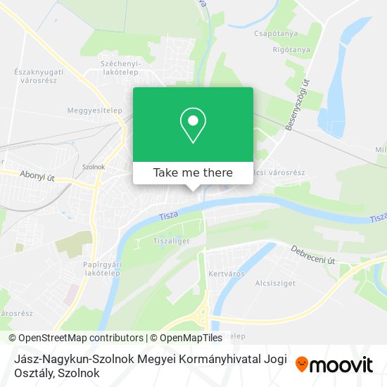 Jász-Nagykun-Szolnok Megyei Kormányhivatal Jogi Osztály map