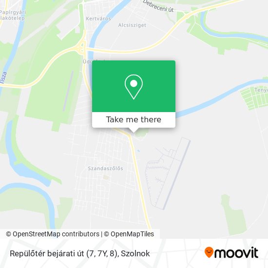 Repülőtér bejárati út (7, 7Y, 8) map