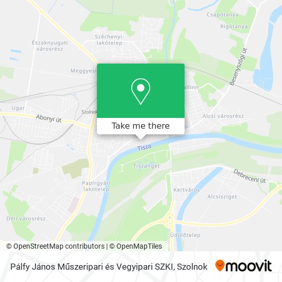 Pálfy János Műszeripari és Vegyipari SZKI map