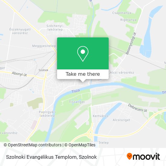 Szolnoki Evangélikus Templom map