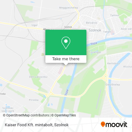 Kaiser Food Kft. mintabolt map