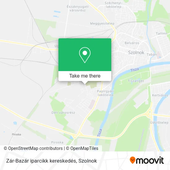 Zár-Bazár iparcikk kereskedés map