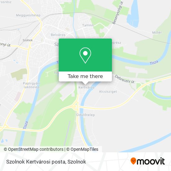 Szolnok Kertvárosi posta map