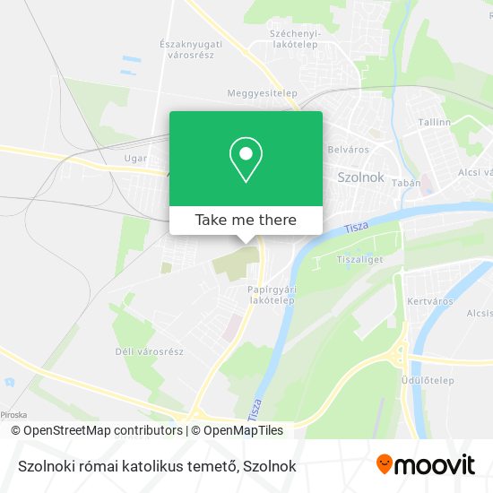 Szolnoki római katolikus temető map