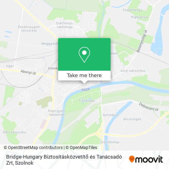 Bridge-Hungary Biztosításközvetítő és Tanácsadó Zrt map