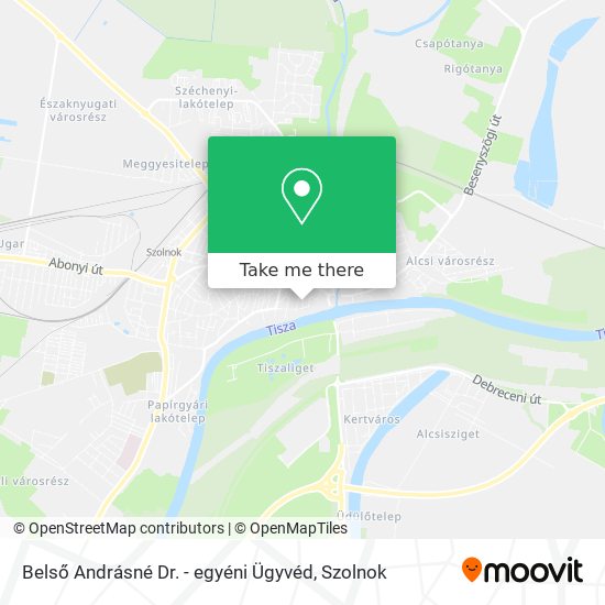 Belső Andrásné Dr. - egyéni Ügyvéd map